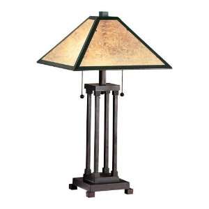  Open Column Medium Mica Table Lamp: Home & Kitchen