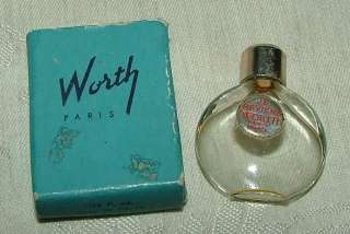1932+ Micro Miniature WORTH Je Reviens Perfume Sample Bottle w/ Box 