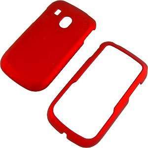 Red Rubberized Protector Case for LG 500G: Cell Phones 