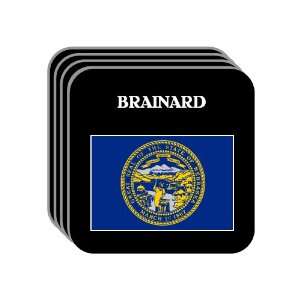  US State Flag   BRAINARD, Nebraska (NE) Set of 4 Mini 