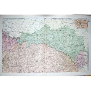   BACON MAP 1894 AUSTRIA HUNGARY LUMBERG KRAKOW TARNOW: Home & Kitchen