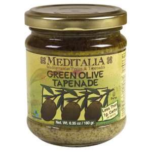 Meditalia Green Olive Tapenade Spread 6.35 oz. (Pack of 6)  
