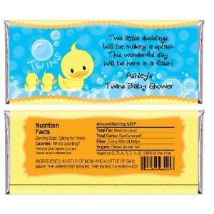   Ducky Ducks   Personalized Candy Bar Wrapper Baby Shower Favors: Baby