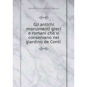   giardino de Conti . Giovanni Girolamo Orti Manara  Books