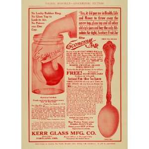  1911 Ad Kerr Glass Air Tight Economy Fruit Jar Canning 