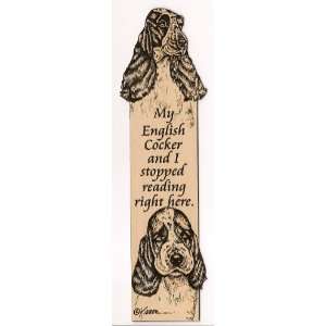   : English Cocker Spaniel Laser Engraved Dog Bookmark: Office Products