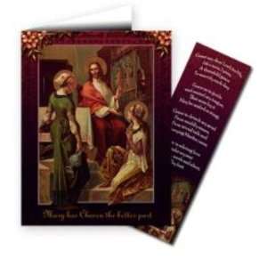  Martha and Mary Note Card With Detachable Bookmark (#9945 