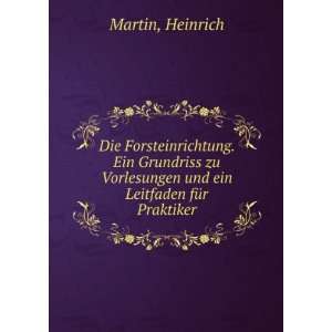   Vorlesungen und ein Leitfaden fÃ¼r Praktiker: Heinrich Martin: Books