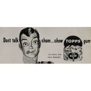  1947 Print Topps Chewing Gum Robert O. Reid Poster Ad 