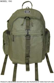 CIA School Backpack Book Bag C.I.A. w/Patch/Badge 15G  