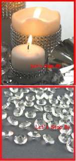 2000pcs Diamond Table Confetti + 24 row x 1 yard Rhinestone Ribbon 