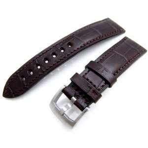  TAIKONAUT 22mm CrocoCalf Watch Strap*Cigar Brown**, Screw 