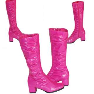 Women Girls Fashion Fushia Low Heels Boots Knee High Shoes Boot  