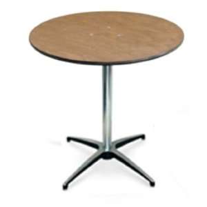  McCourt Manufacturing 24 Round Plywood Pedestal Table 