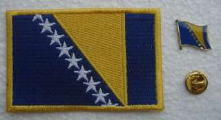 Bosnia Herzegovinia National Flag Pin and Patch Embroidery  