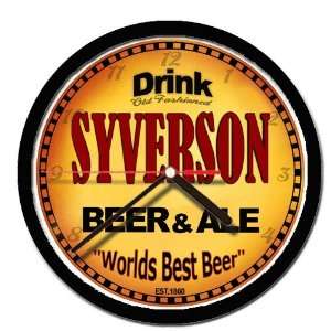  SYVERSON beer and ale cerveza wall clock: Everything Else