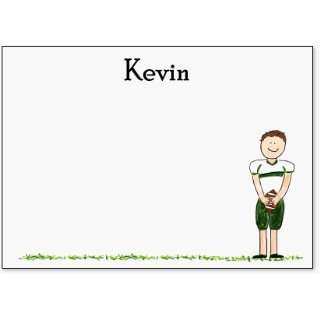  Brunette Football Boy Flat Card 