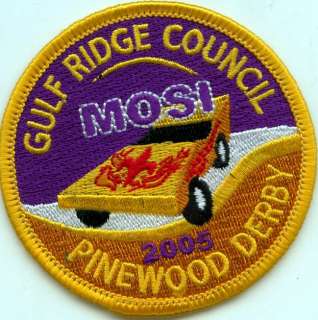 Boy Scout Patch Gulf Ridge Council Pinewood Derby y5610  