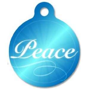  Holiday Peace Pet ID Tag for Dogs and Cats   Dog Tag Art