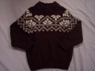 NWT Boys Gymboree Fair Isle Reindeer brown sweater ~ 3 3T 4 4T  