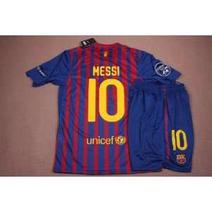   HOME JERSEY MESSI SHIRT + SHORTS SIZE L 