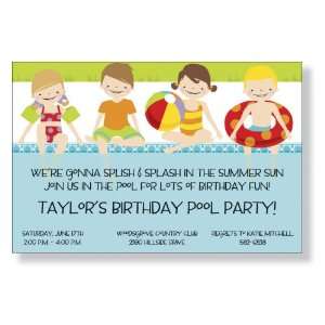  Poolside Kids Invitations