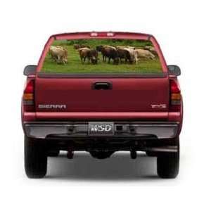  View Thru Brown Swiss Cattle Window Graphic Automotive