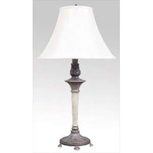    Sophisticated table lamp with hand sewn shade