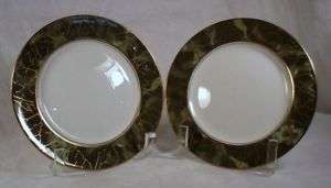 Aynsley Onyx Green Bread and Butter plates  