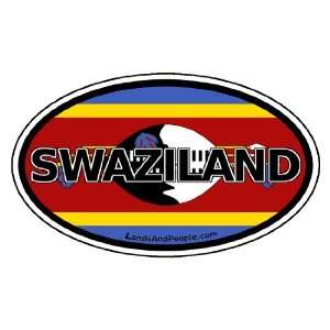  Swaziland Flag Africa State Car Bumper Sticker Decal Oval 
