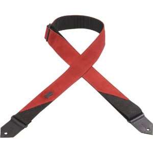    Levys Leathers M8S RED Suede Guitar Strap: Musical Instruments