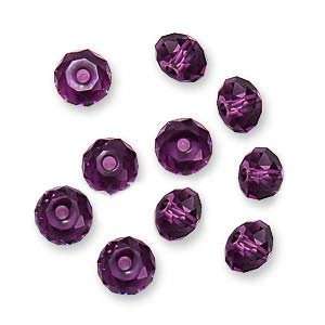  Swarovski Crystal #5040 6mm Rondelles Amethyst 10 Beads 