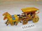VTG Antique Celluloid Surrey Carriage w Fringe & Horses Miniature Toy 