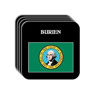  US State Flag   BURIEN, Washington (WA) Set of 4 Mini 