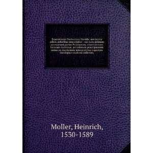   theologiae studioso collectae, Heinrich, 1530 1589 Moller Books