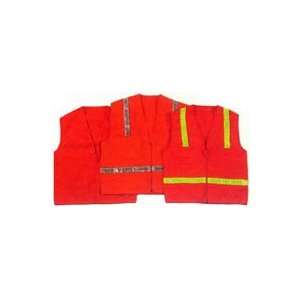  Surveyors Vest Orange Lime Stripes Large