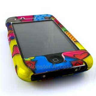 Protect your Apple iPhone 3G with Crazy Rainbow Rubberized Hard Cover 