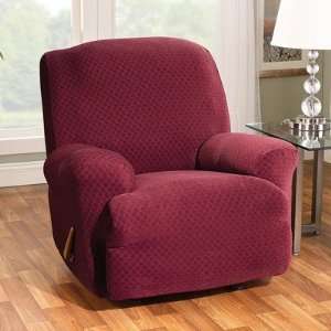 Sure Fit 176624455 Stretch Stone Recliner Slipcover in Wine (T Cushion 