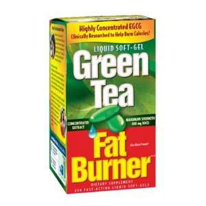 Green Tea Fat Burner Dietary Supplement 200 Fast Acting Liquid Soft 
