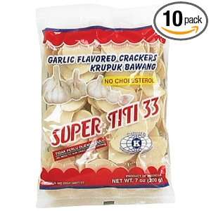 Supertiti Garlic Crackers (Raw), 7 Ounce Grocery & Gourmet Food