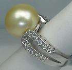 3,400 Broome Golden south sea pearl ring 18K gold  