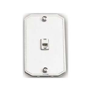  Phone Jack WALL JACK PHONE MOUNT WHITE: Electronics