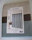 ICE BLUE, BROWN, TAUPE 72X72 STRIPE FABRIC SHOWER CURTAIN NEW