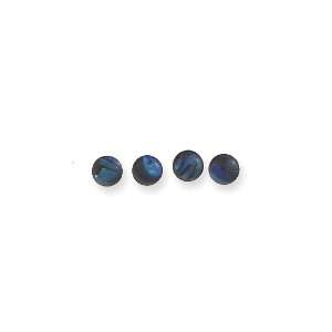  Shipwreck Beads Round Abalone Cabochon, Blue, 4 mm Arts 