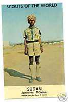 C2596 SCOUTING SCOUTS OF THE WORLD OF SUDAN POSTCARD  