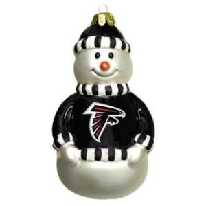  Atlanta Falcons NFL Blown Glass Snowman Ornament: Sports 