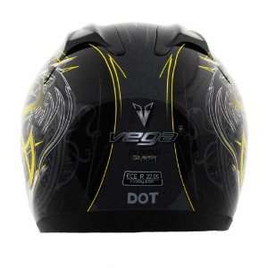  Vega Altura Yellow Slayer Graphic Medium Full Face Helmet 