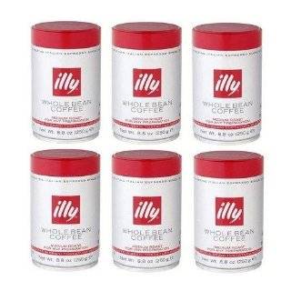 illy Caffe Normale Whole Bean Coffee (Medium Roast, Red Top). Box of 