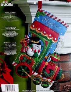 Bucilla Candy Express Train ~ 18 Felt Christmas Stocking Kit #86147 
