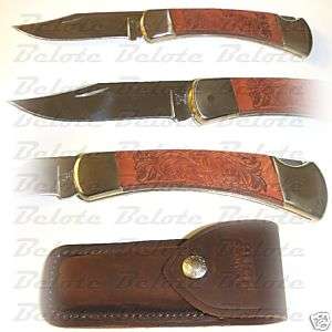 Buck Knives Limited Leather Folding Hunter 110BRSLE NEW  